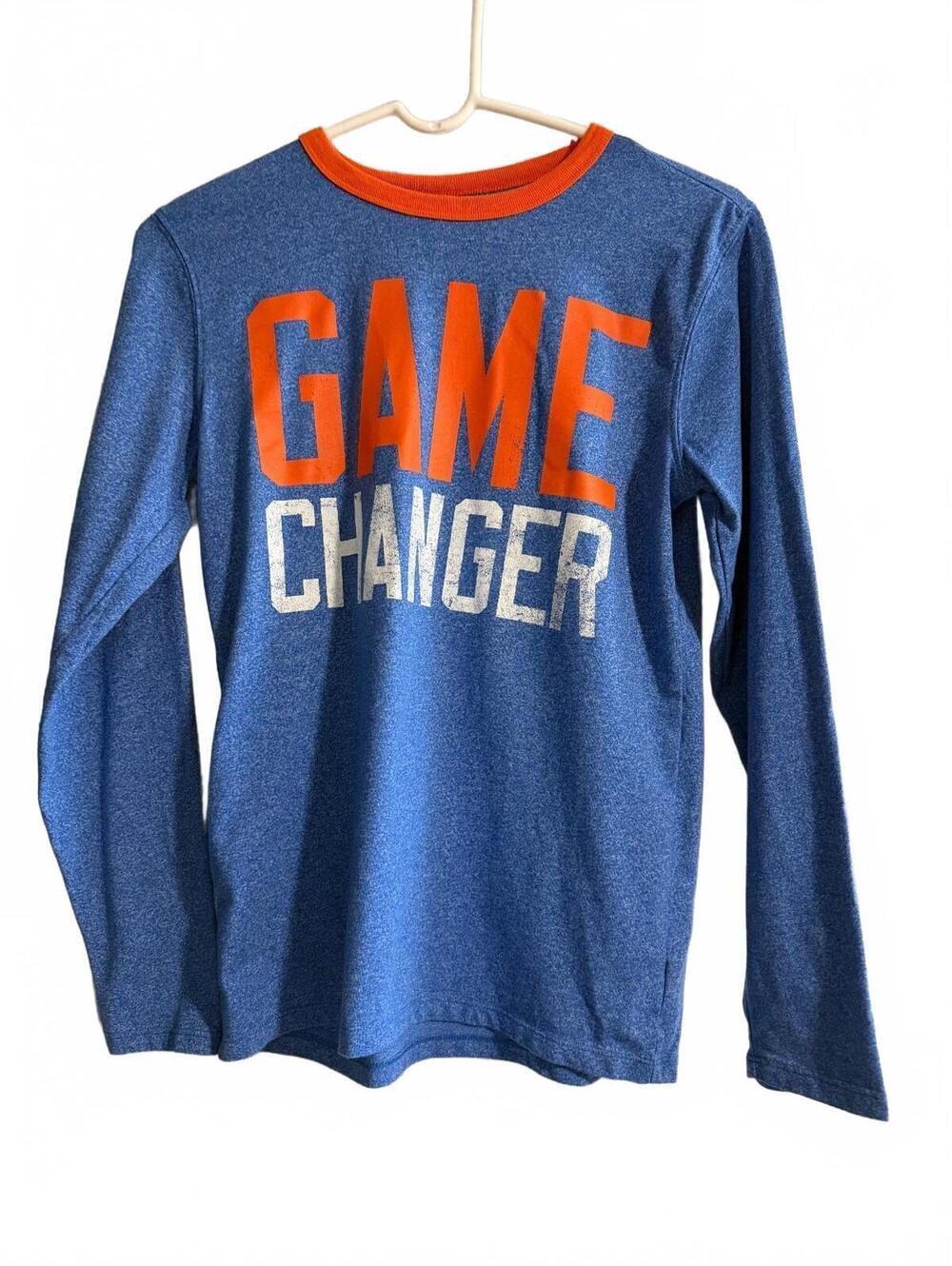 GapKids Youth XXL Blue Long Sleeve Shirt with 'GAME CHANGER' Print